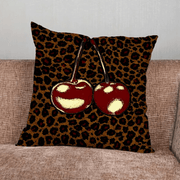 Leopard Cherry Star Pillow Cover - Pillow Bay – image 2