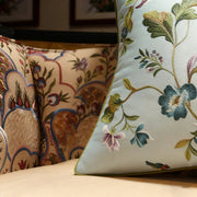 Light Blue Oriental Silk Pillow Cover - Pillow Bay – image 4