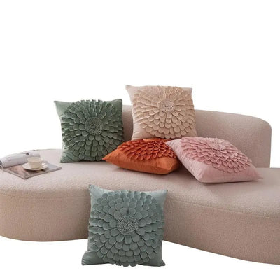 Luxury Flower Plush Velvet Pillow Cover - Pillow Bay – alternate view