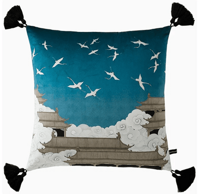 Luxury Horse Print Velvet Pillow Cover - Pillow Bay – alternate view