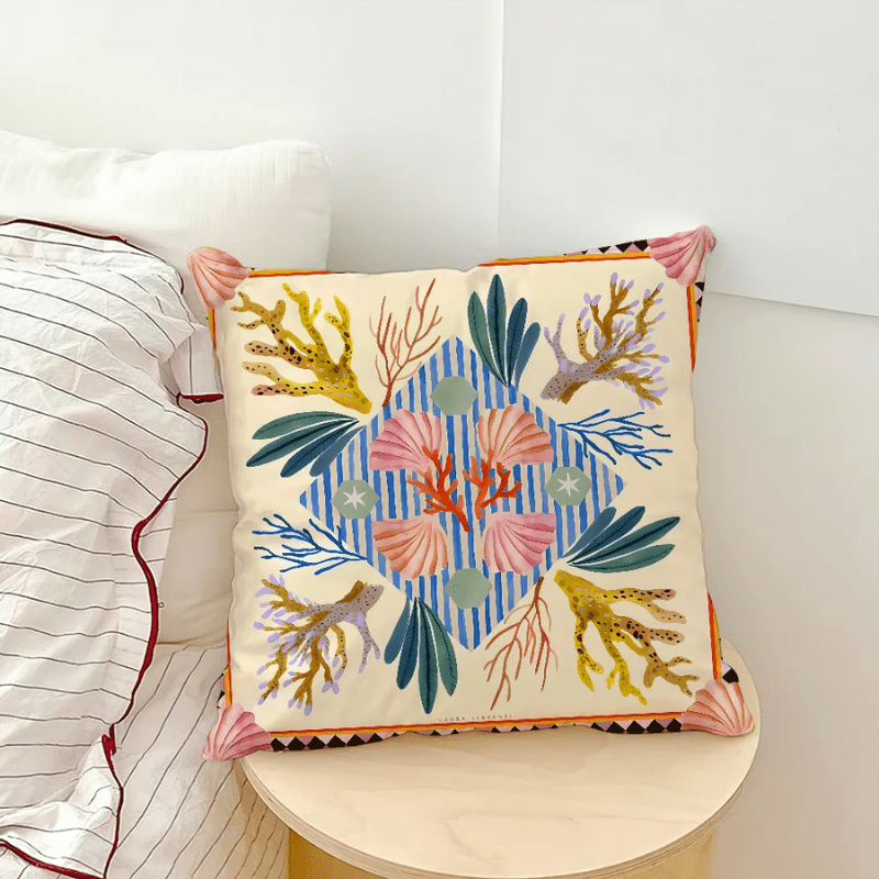 Marine Life Coral Starfish Pillow Cover - Pillow Bay