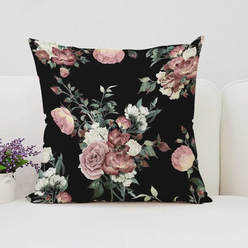 Mulberry Floral Luxury Pillow Cover - Pillow Bay