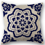 Navy Blue Chinoiserie Floral Pillow Cover - Pillow Bay – image 6