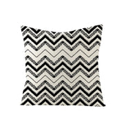 Nordic Black White Geometric Linen Throw Pillow Cover - Pillow Bay – image 1