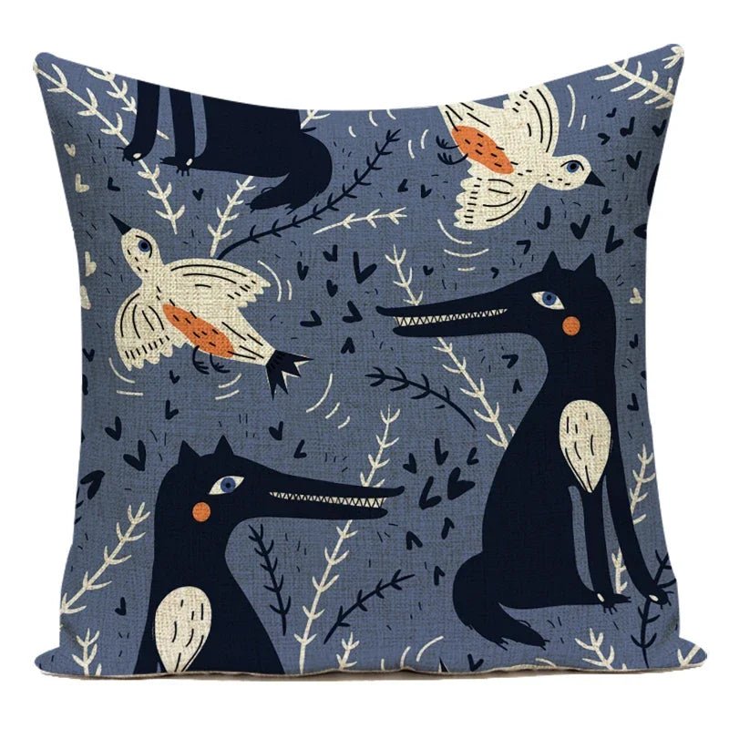 Nordic Floral Plants Pillow Cover - Pillow Bay