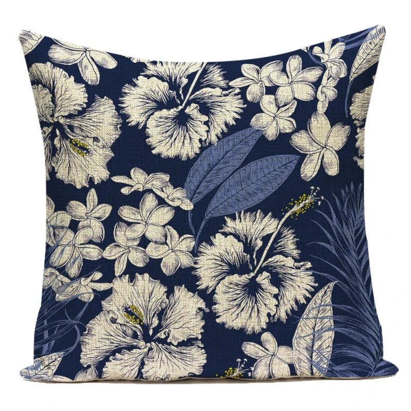 Nordic Floral Plants Pillow Cover - Pillow Bay