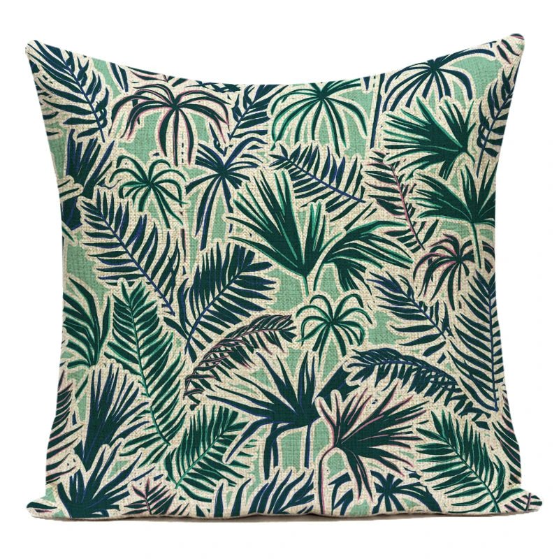 Nordic Green Plants Pillow Cover - Pillow Bay