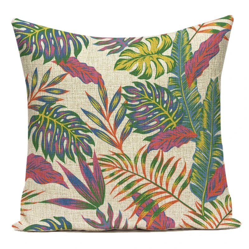 Nordic Green Plants Pillow Cover - Pillow Bay