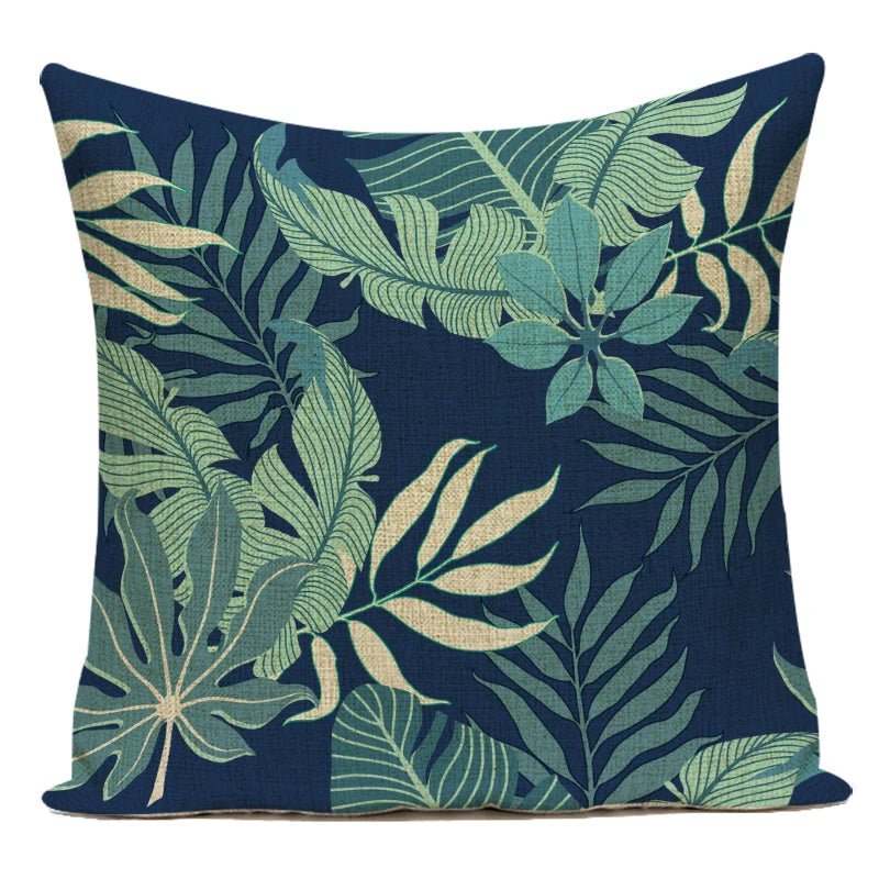 Nordic Green Plants Pillow Cover - Pillow Bay