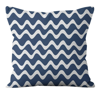 Nordic Navy Geometric Pillow Cover - Pillow Bay – alternate view