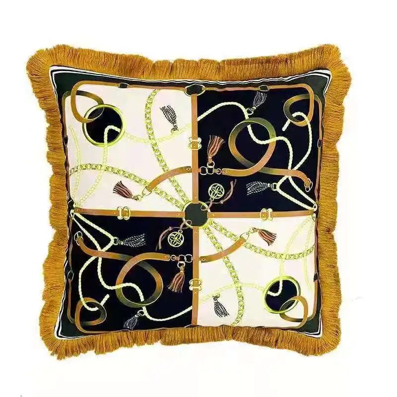 Oriental Animal Tassel Pillow Cover - Pillow Bay