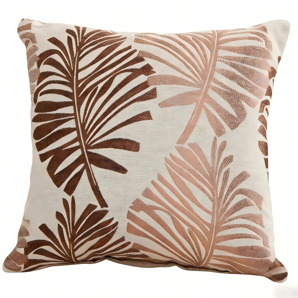 Palm Tree Linen Throw Pillow Cover - Pillow Bay