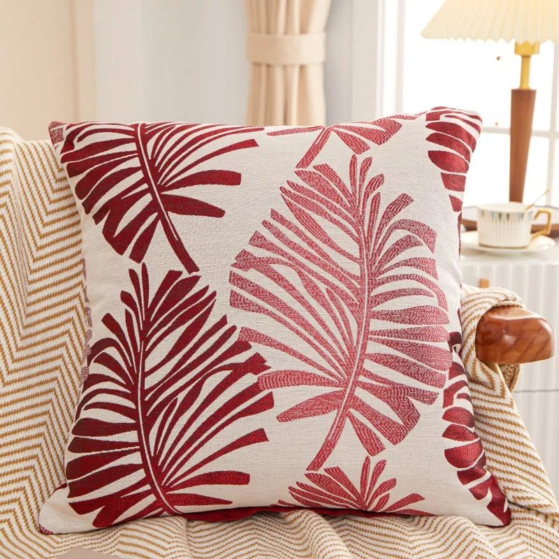 Palm Tree Linen Throw Pillow Cover - Pillow Bay
