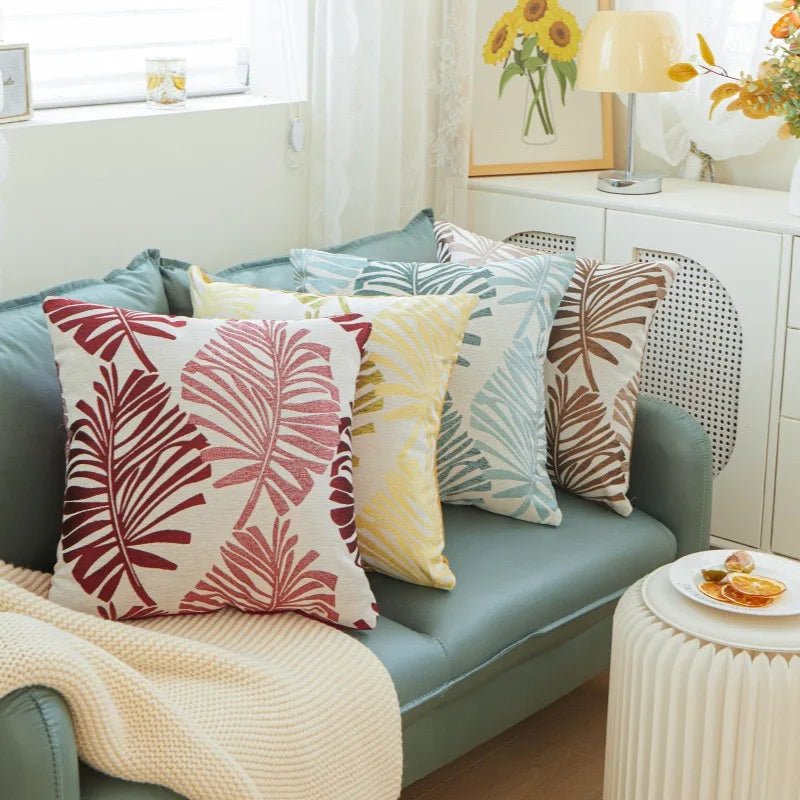 Palm Tree Linen Throw Pillow Cover - Pillow Bay