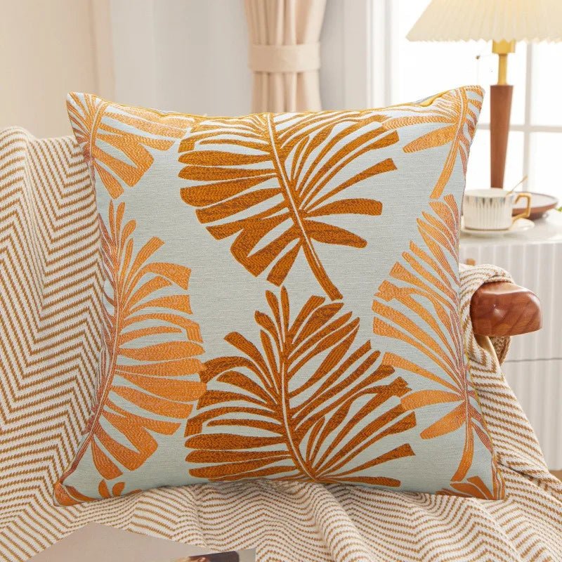 Palm Tree Linen Throw Pillow Cover - Pillow Bay