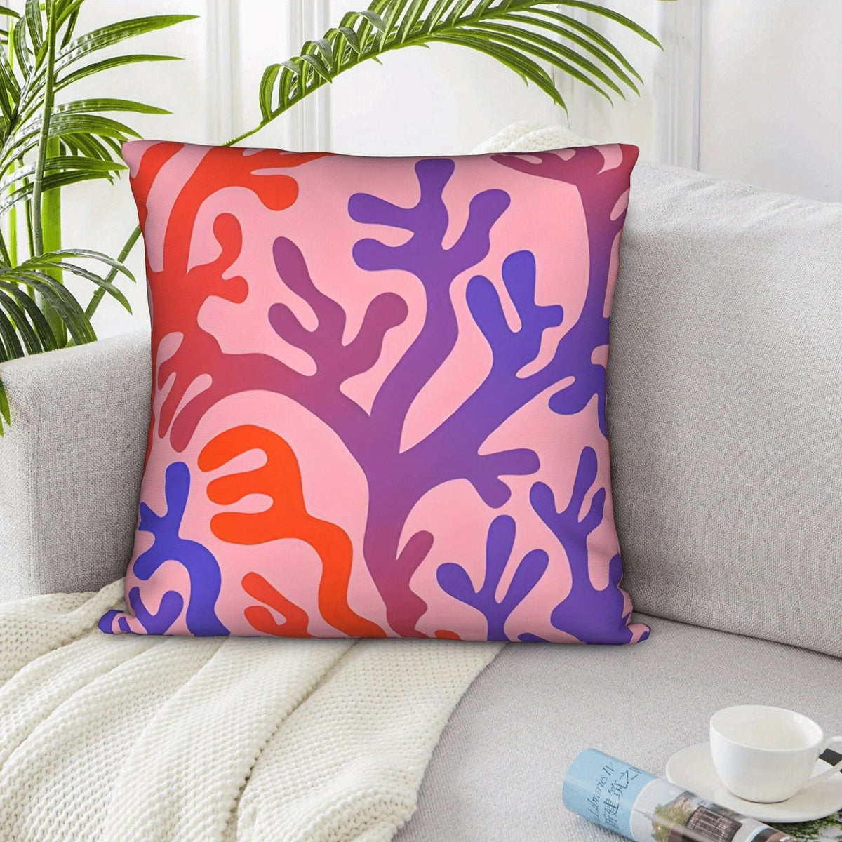 Pink Coral Decorative Pillow Cover - Pillow Bay