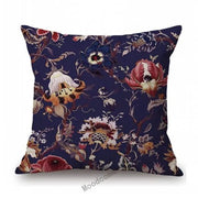 Pink Floral Cotton Linen Pillow Cover - Pillow Bay – image 2