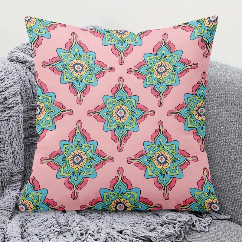 Pink Mandala Decorative Pillow Cover - Pillow Bay
