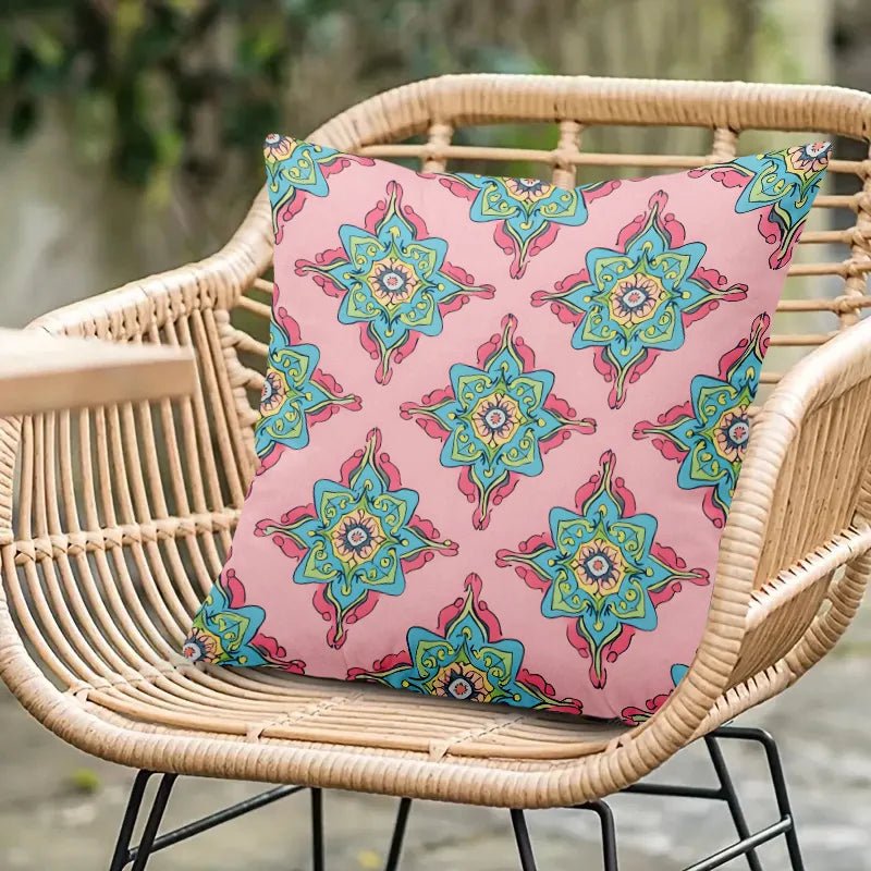 Pink Mandala Decorative Pillow Cover - Pillow Bay