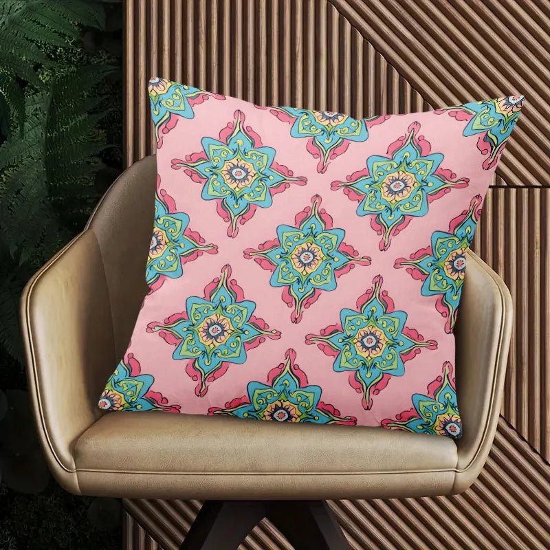Pink Mandala Decorative Pillow Cover - Pillow Bay