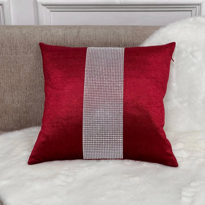 Plaid Plush Velvet Cushion Cover - Pillow Bay – alternate view