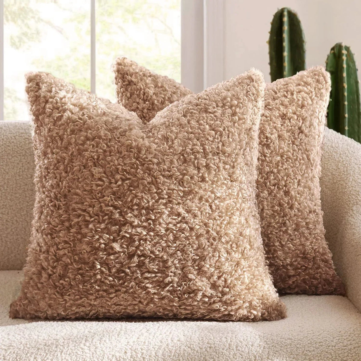 Plush Lamb Fleece Teddy Pillow Cover - Pillow Bay