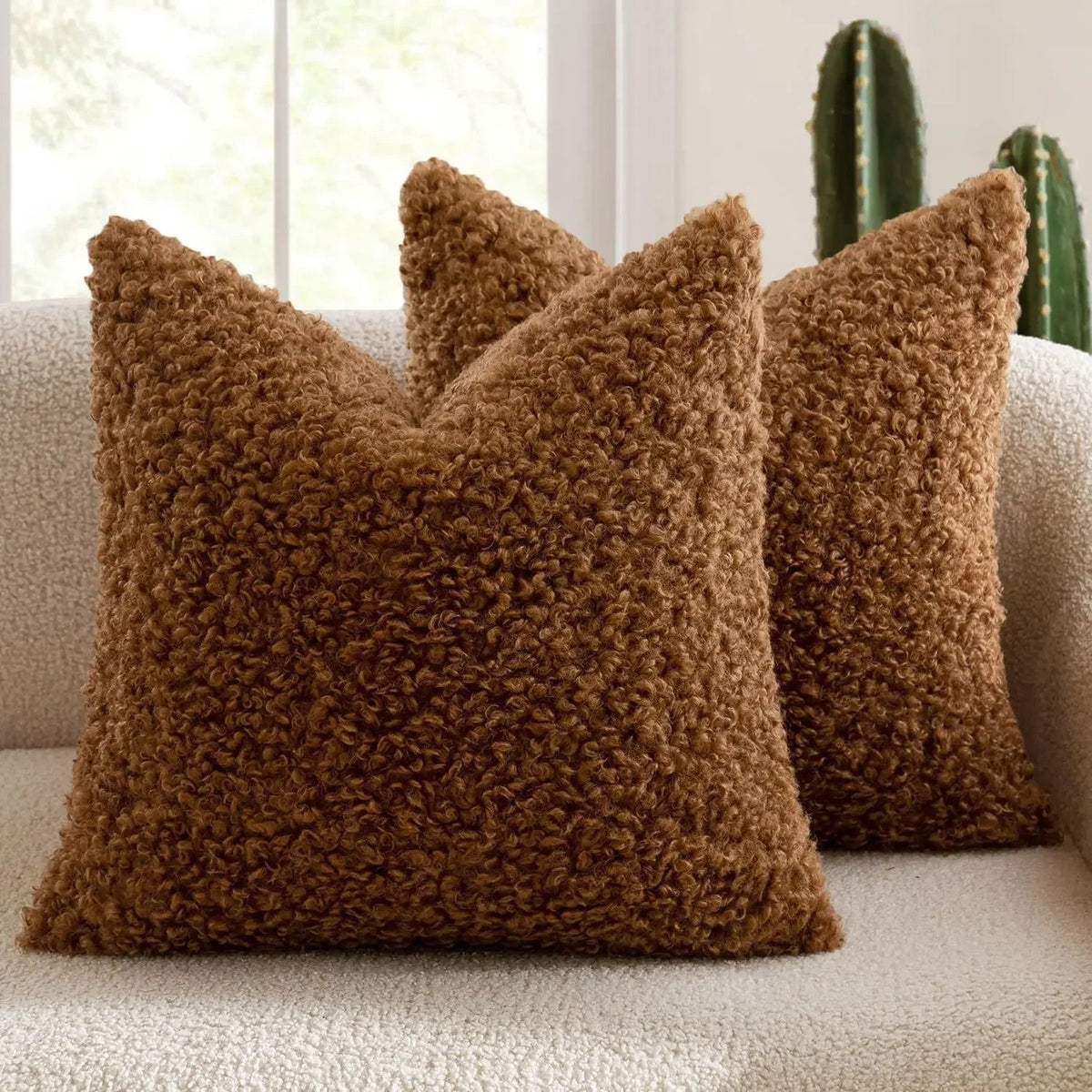 Plush Lamb Fleece Teddy Pillow Cover - Pillow Bay