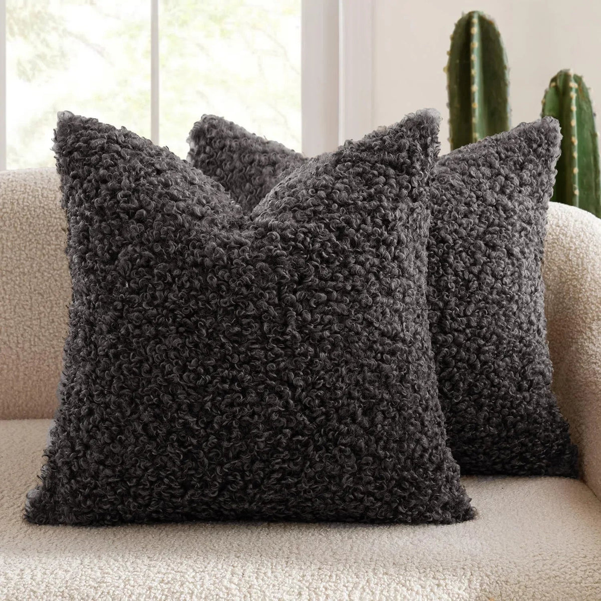 Plush Lamb Fleece Teddy Pillow Cover - Pillow Bay