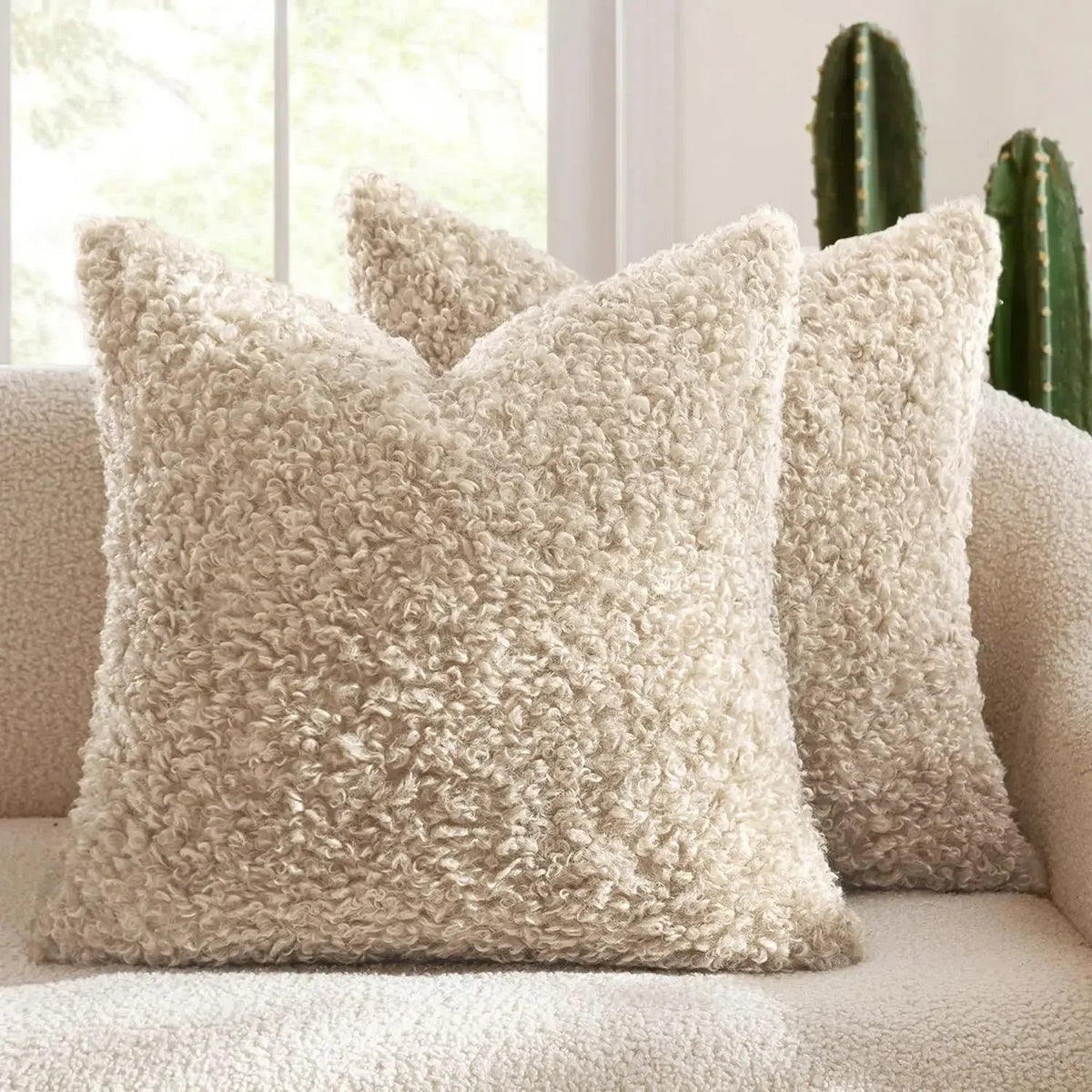Plush Lamb Fleece Teddy Pillow Cover - Pillow Bay