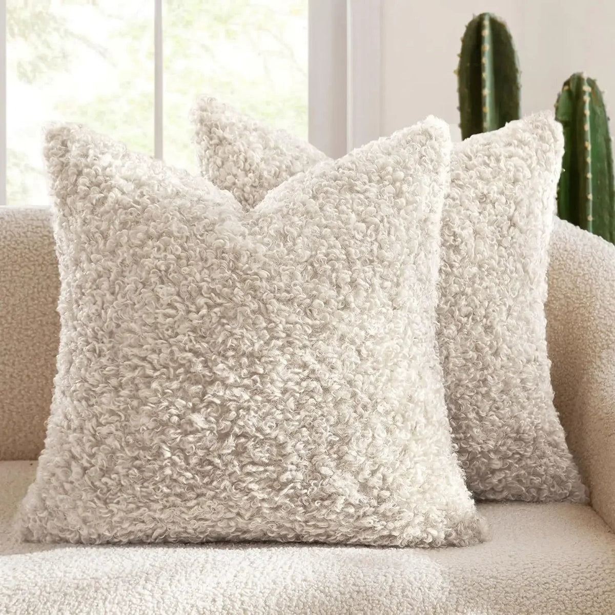 Plush Lamb Fleece Teddy Pillow Cover - Pillow Bay