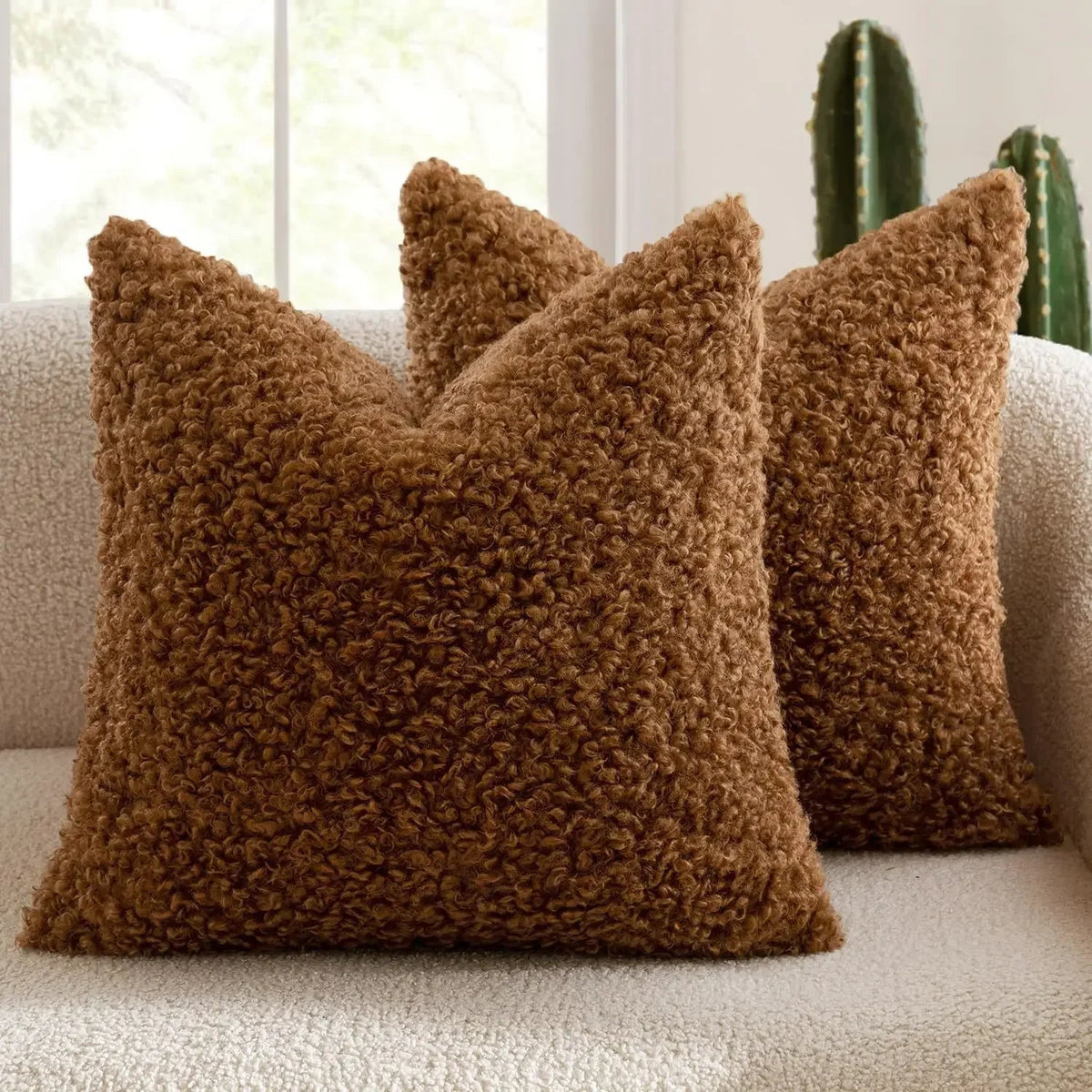 Plush Lamb Fleece Teddy Pillow Cover - Pillow Bay