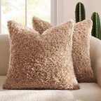 Plush Lamb Fleece Teddy Pillow Cover - Pillow Bay