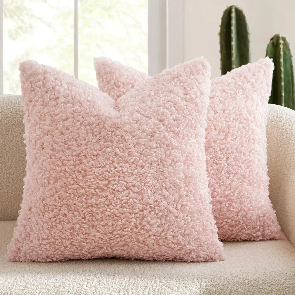 Plush Lamb Fleece Teddy Pillow Cover - Pillow Bay