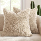 Plush Lamb Fleece Teddy Pillow Cover - Pillow Bay