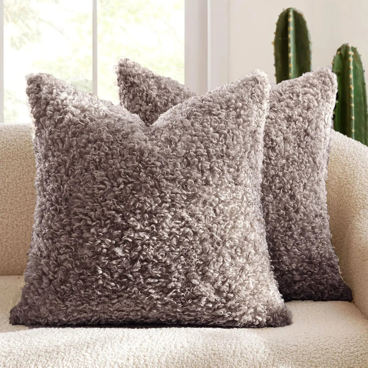 Plush Lamb Fleece Teddy Pillow Cover - Pillow Bay
