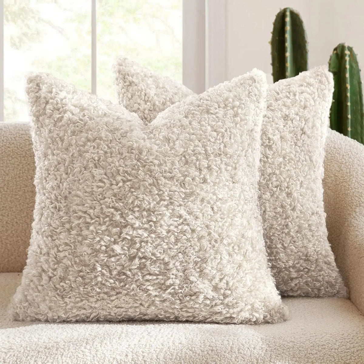 Plush Lamb Fleece Teddy Pillow Cover - Pillow Bay