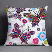 Purple Butterfly Floral Pillow Cover - Pillow Bay – image 4