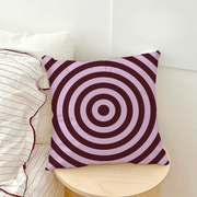 Purple Geometric Striped Pillow Cover - Pillow Bay – image 3