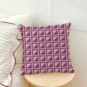 Purple Geometric Striped Pillow Cover - Pillow Bay – image 4