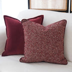 Red Burgundy Velvet Pillow Cover - Pillow Bay