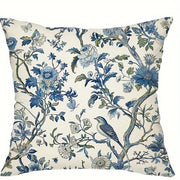 Retro Blue Floral Bird Pillow Cover - Pillow Bay – image 7