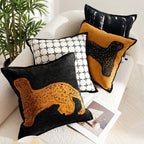 Retro Brown Leopard Throw Pillow Cover - Pillow Bay