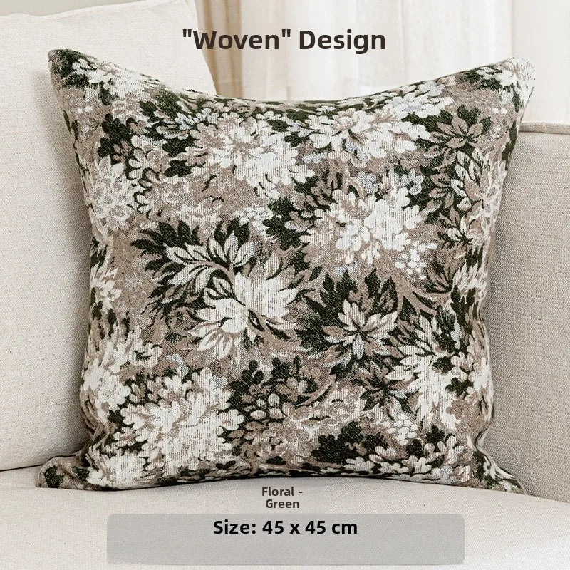 Retro Floral Wool Blend Pillow - Pillow Bay