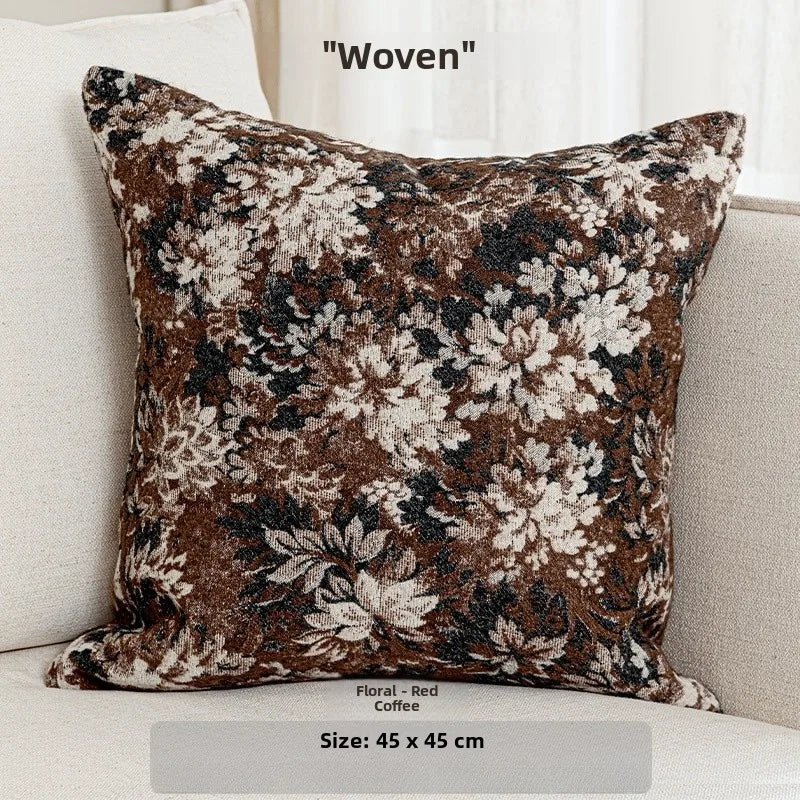 Retro Floral Wool Blend Pillow - Pillow Bay