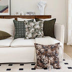 Retro Floral Wool Blend Pillow - Pillow Bay