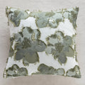 Retro Green Plant Jacquard Pillow Cover - Pillow Bay