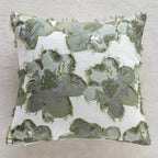 Retro Green Plant Jacquard Pillow Cover - Pillow Bay