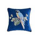Retro Parrot Embroidered Pillow Cover - Pillow Bay