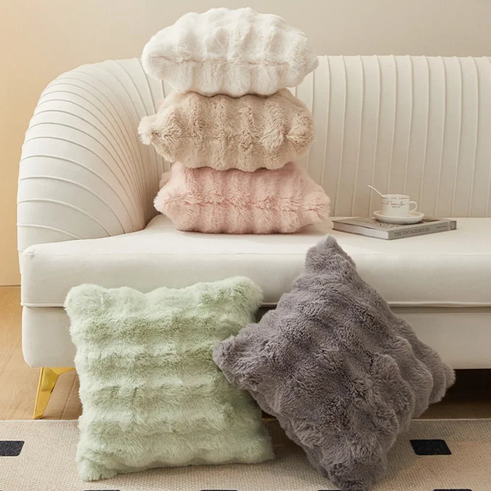 Soft Fur Plush Pillow Cover - Pillow Bay