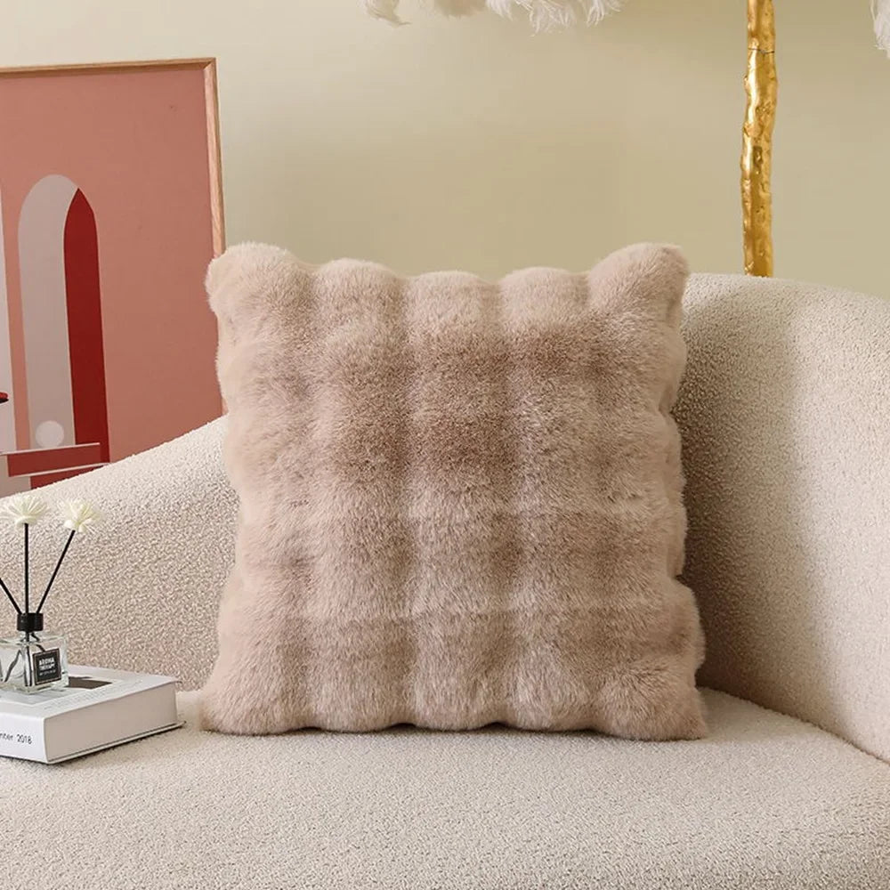 Soft Fur Plush Pillow Cover - Pillow Bay